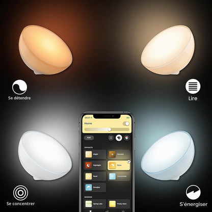 Philips Hue Go Portable, White and Color, Lampe À Poser, Lampe Connectée Philips Avec Bluetooth Et Compatible Avec Alexa, Google Assistant Et Apple Homekit