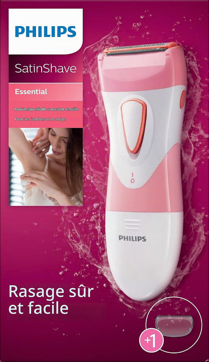 Satinshave Essential HP6306 Rasoir Électrique Pour Jambes, Utilisation Sans Fil Wet & Dry