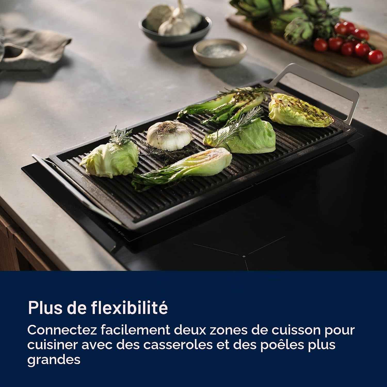 Table De Cuisson À Induction 59Cm 3 Feux 7200W Flexinduction Noir - EIV63343
