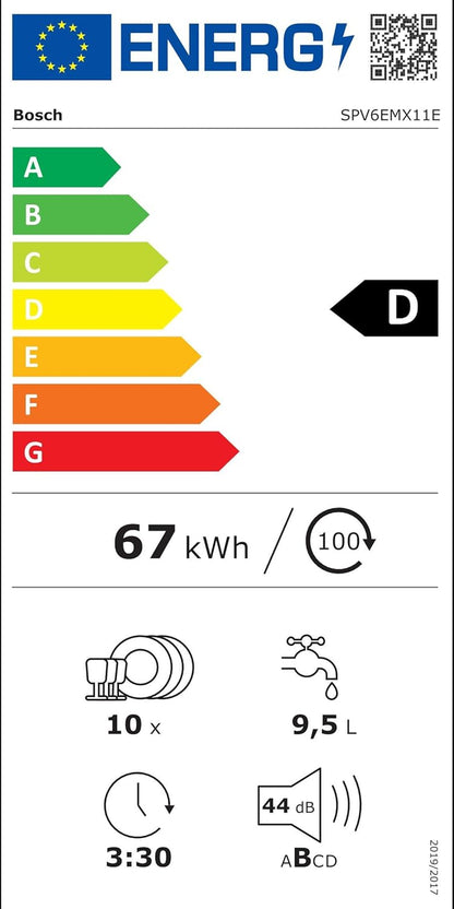 SPV6EMX11E - Série 6 - Lave-Vaisselle Tout Encastrable - Home Connect - 13 Couverts - Silence plus 41 Db - 45 Cm