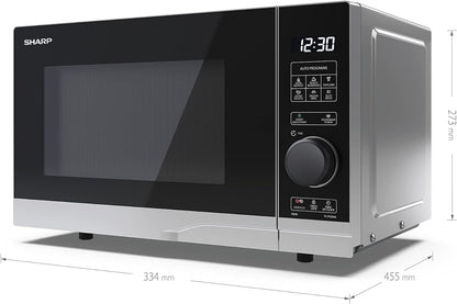 YC-PS204AE-S Micro-Ondes 700 W 20 L 10 Niveaux De Puissance Fonction Eco Décongélation Sécurité Enfant Argenté/Noir