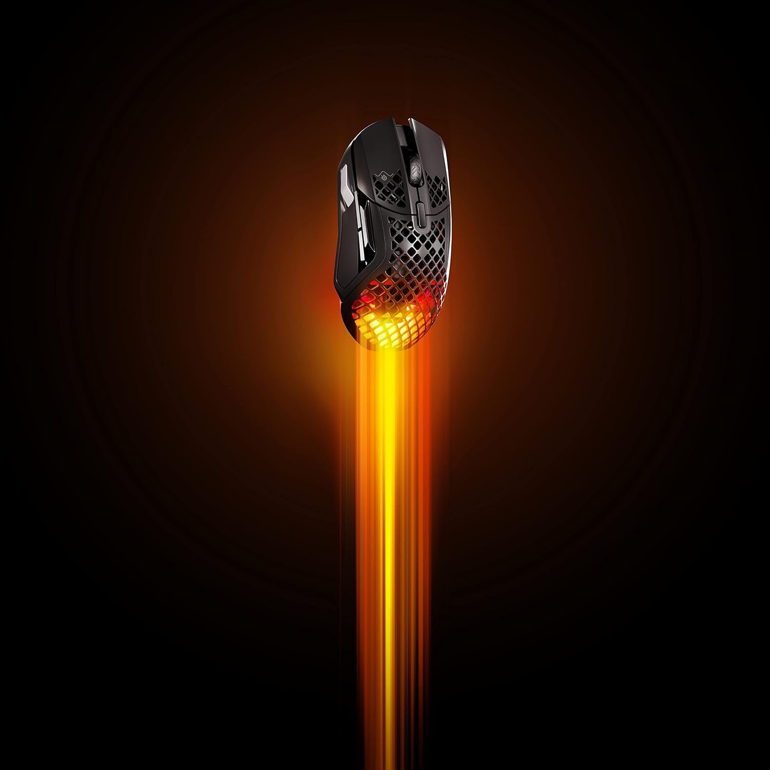 Aerox 5 Wireless - Souris Gaming Perforée RGB - Design Ultra-Léger Et Étanche - 9 Boutons - Bluetooth/2.4 Ghz - Capteur Optique Truemove Air 18K DPI