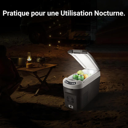 15L Glaciere Électrique, 12V Réfrigérateur De Voiture À Compresseur, Frigo Pour Voiture, Camion, Camping, Voyage