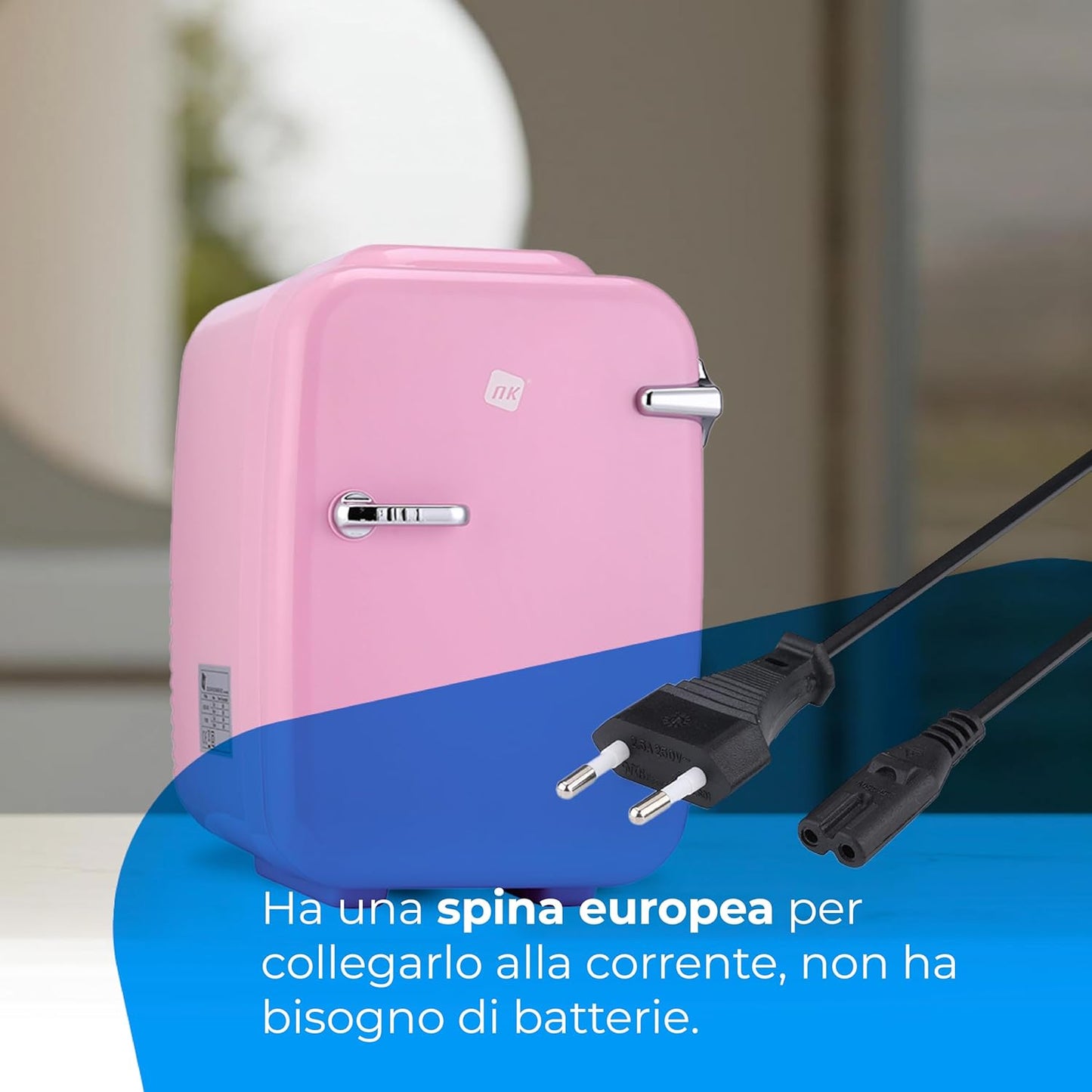 Mini Réfrigérateur Portable, 4 Litres De Capacité, Fonctionnement 12 V-220 V, Fonction Refroidissement Et Chauffage, Pour Cosmétiques Et Rafraîchissements, Rose