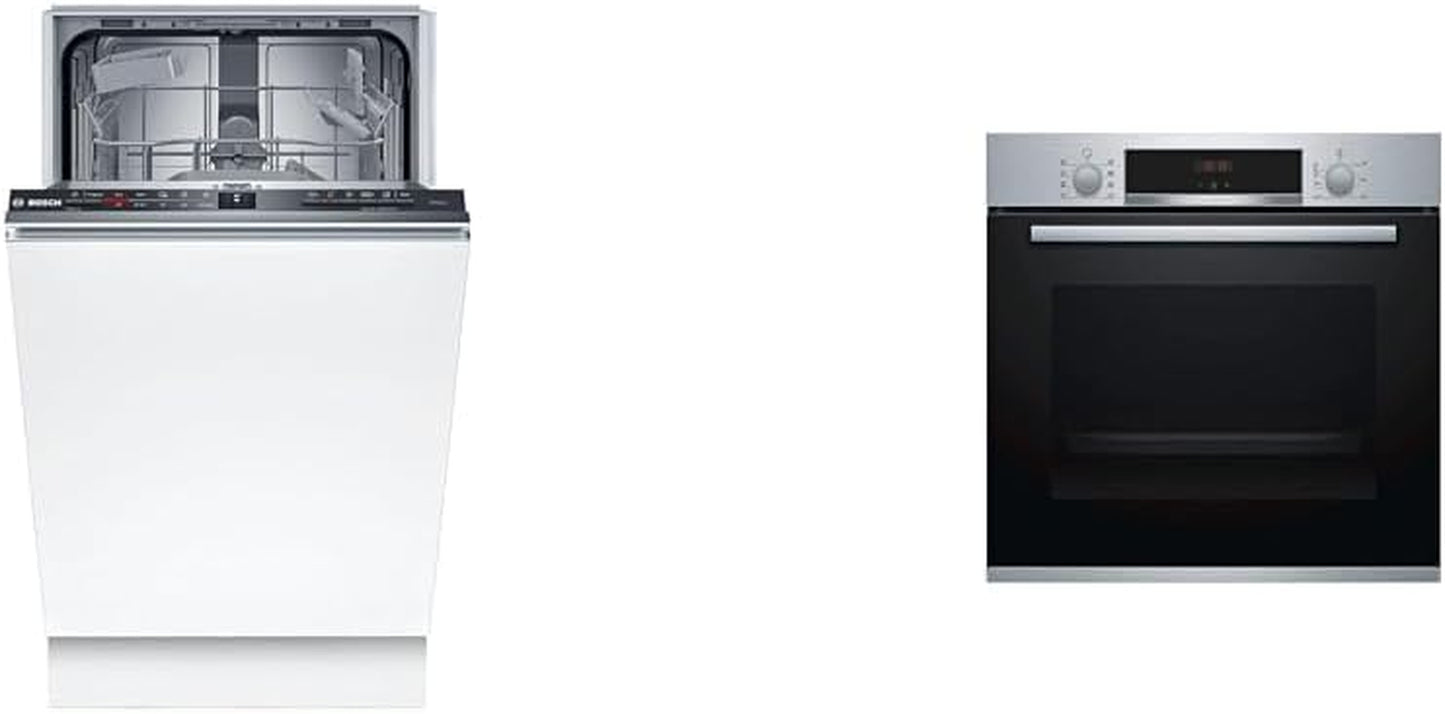 SPV2HKX42E - Série 2 - Lave-Vaisselle Tout Intégrable - 45 Cm - 10 Couverts - Home Connect &  Four Encastrable Série 4-60 X 60 Cm - HBA553BR0 - Four Multi-Fonctions À Air Chaud 3D