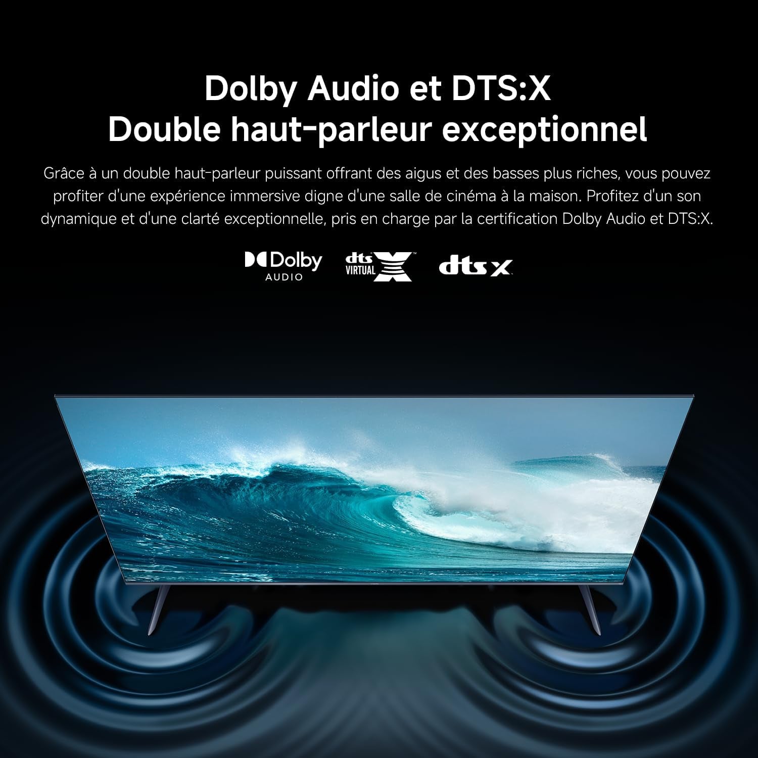 XIAOMI TV F Pro 75, 190 Cm (75 Pouces), 4K UHD QLED, Smart TV, Fire OS8, Contrôle Vocal Alexa, HDR10+, 60Hz Avec 120Hz Game Boost Mode, MEMC, 2Go+32Go, Compatible Avec Apple Airplay