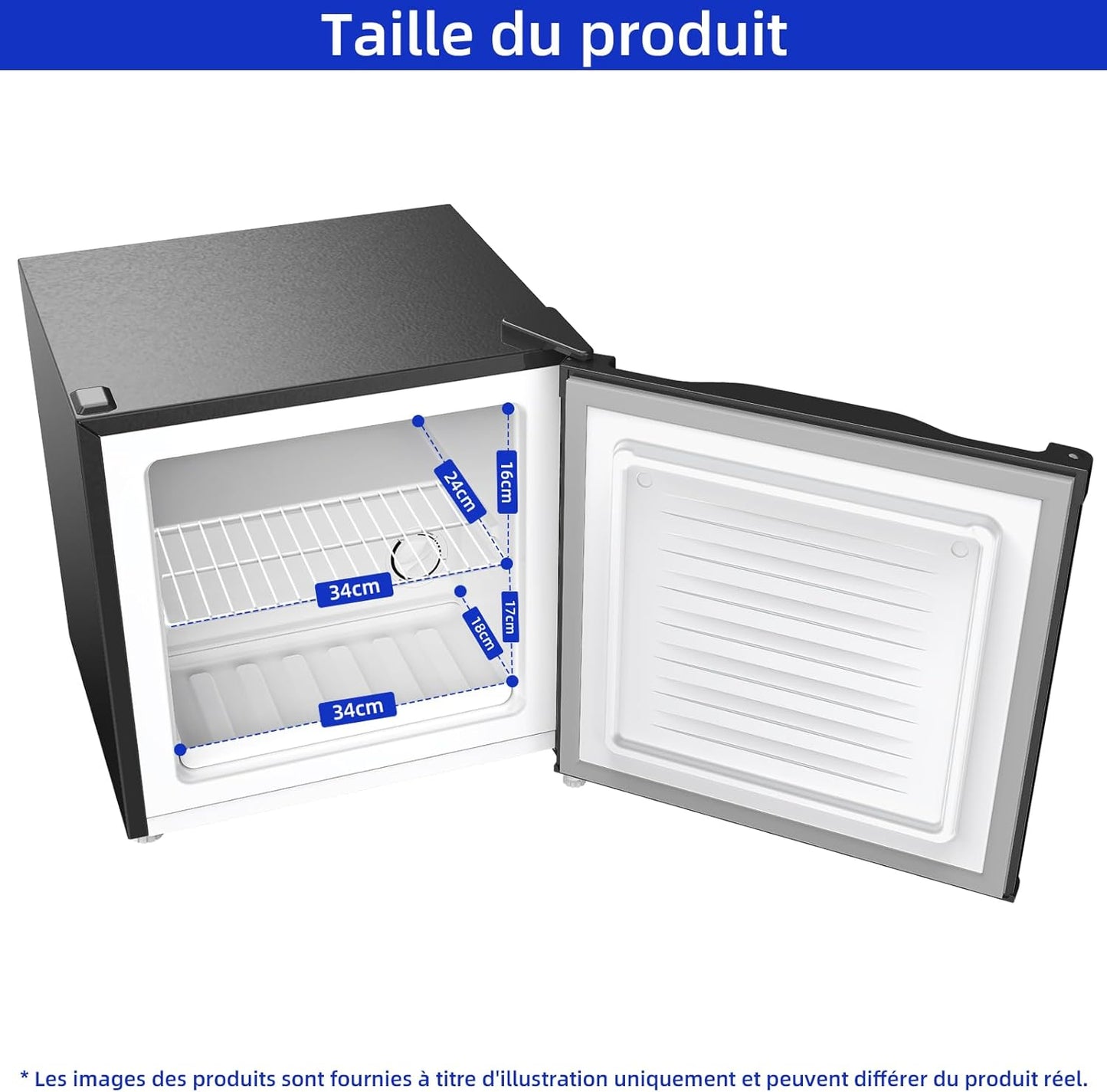 CSD31D4E, 2 En 1, Double Usage En Mode Mini Réfrigérateur Ou Congélateur 31L, Congélation 4 Étoiles, Silencieux, Porte Réversible, Thermostat Réglable