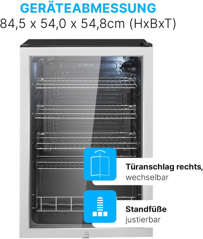Bomann, Réfrigérateur Pour Boissons 115L, Eclairage Intérieur LED, KSG7288, Noir