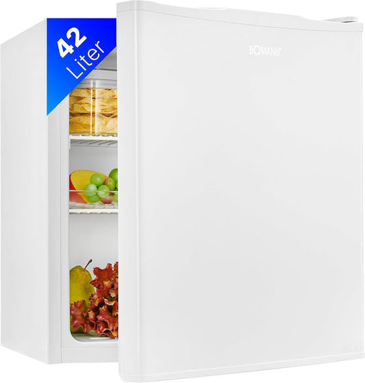 Bomann, Réfrigérateur 42L Blanc, Butée De Porte À Droite, Réversible, KB7346, Blanc