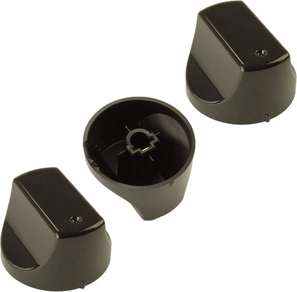 Hotpoint Four Cuisinière Noir Boutons Interrupteur De Commande (Lot De 3)