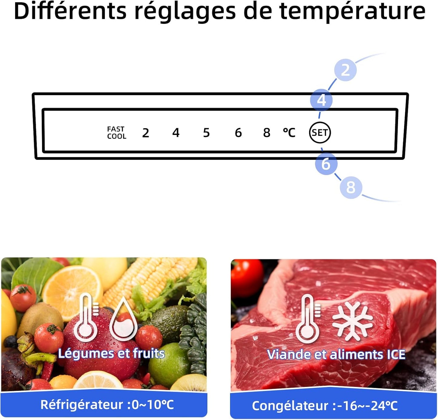 Réfrigérateur Congélateur Bas FBM260L 262L (187+75), Low Frost, Acier Inoxydable, Portes Réversibles, 39 Db, 12 Ans De Garantie Sur Le Compresseur