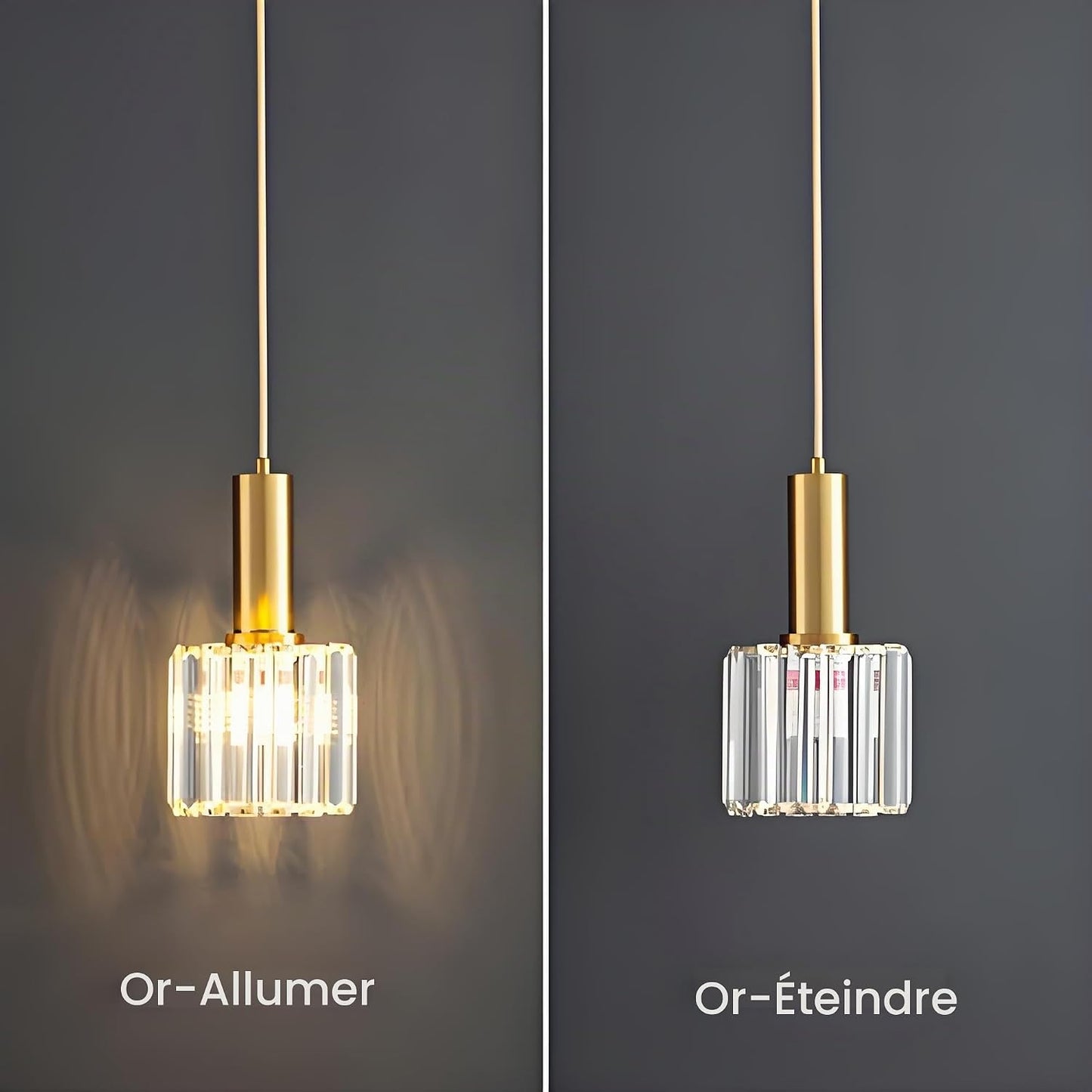 Suspension Dorée En Cristal K9 Moderne, Lampe Suspendue En Verre Brillant, Hauteur Réglable E27, Plafonnier Élégant Pour Salle À Manger, Cuisine, Chambre Et Bar(3-Lumières)