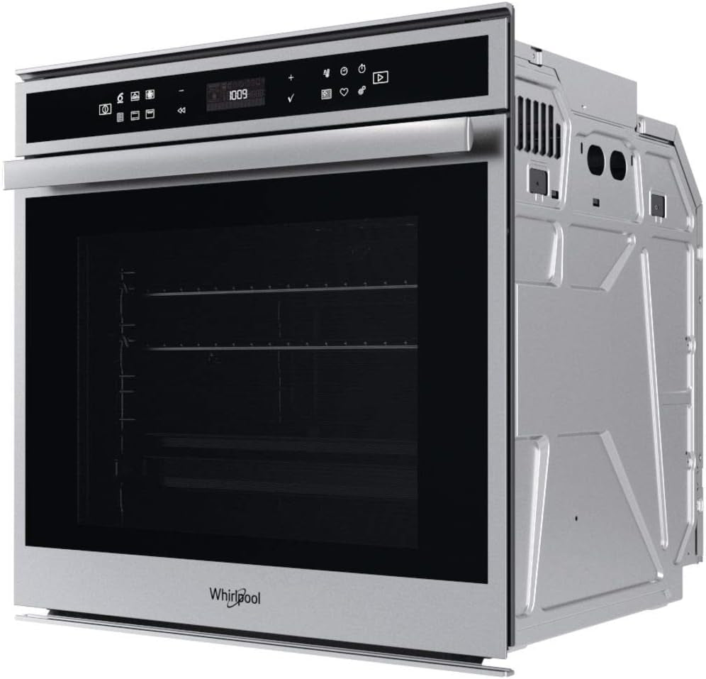 Four Encastrable Pyrolyse Whirlpool W6OS44PS1P - Chaleur Tournante Ou Pulsée / 73 Litres / Classe A+ / Inox / Rails Télescopiques / Injection De Vapeur