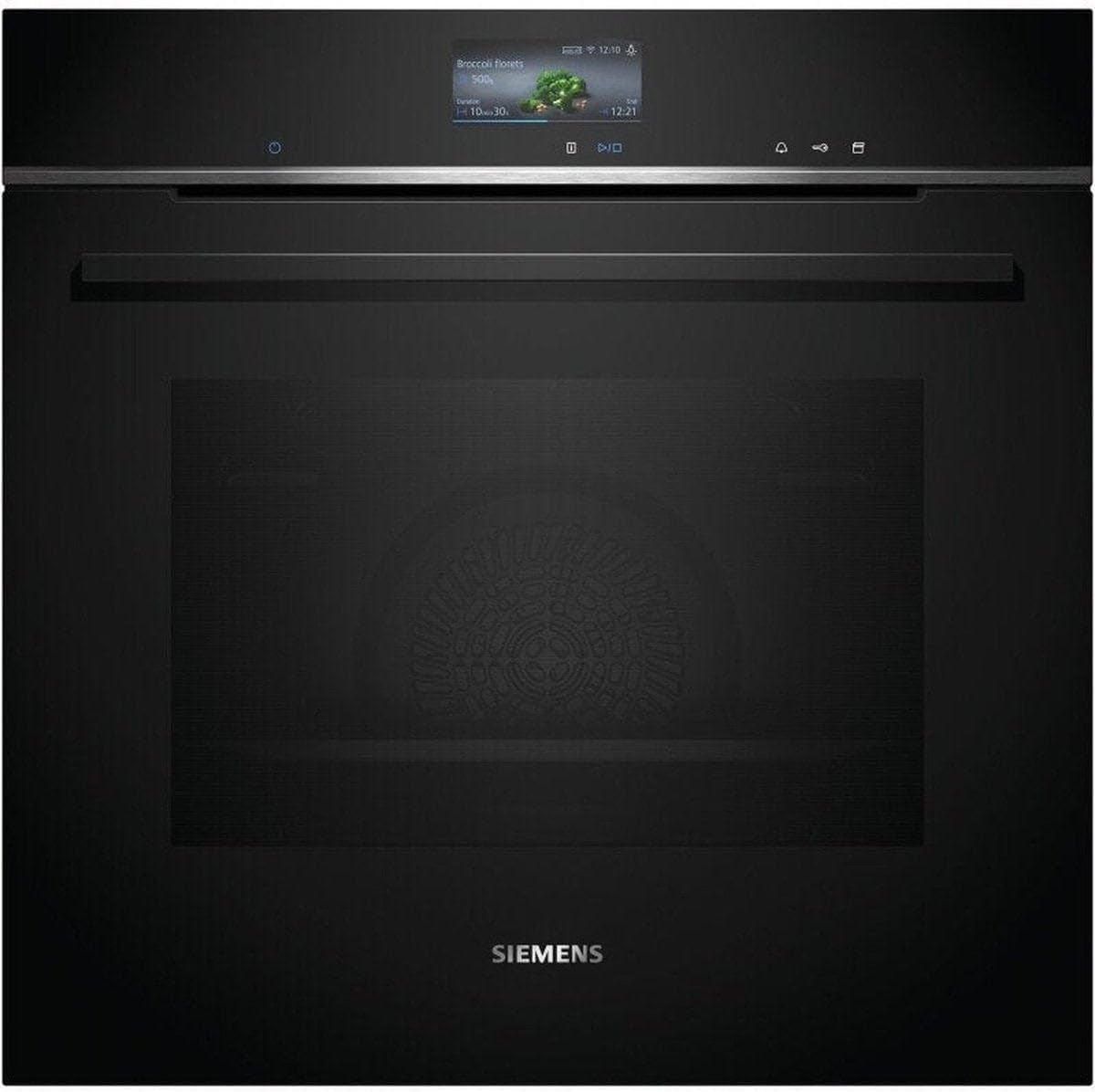 HR776G1B1 Iq700 A+ Einbaubackofen Mit Dampunterstützung, 60 Cm Breit, 71 L, Pyrolytisch+Hydrolytisch, 19 Heizarten, TFT Touchdisplay, Kindersicherung, Home Connect, Schwarz
