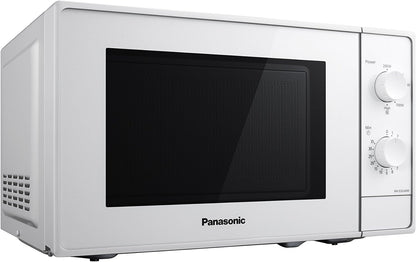 NN-E20JWMEPG Four À Micro-Ondes Avec Plateau Tournant En Verre, 20L, 800W, Décongélation, 5 Niveaux De Puissance, Minuterie, Blanc