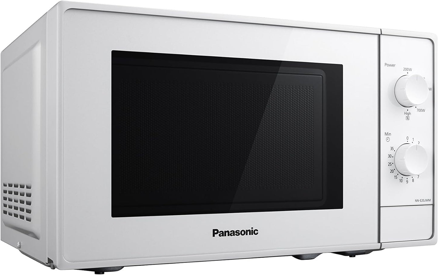 NN-E20JWMEPG Four À Micro-Ondes Avec Plateau Tournant En Verre, 20L, 800W, Décongélation, 5 Niveaux De Puissance, Minuterie, Blanc