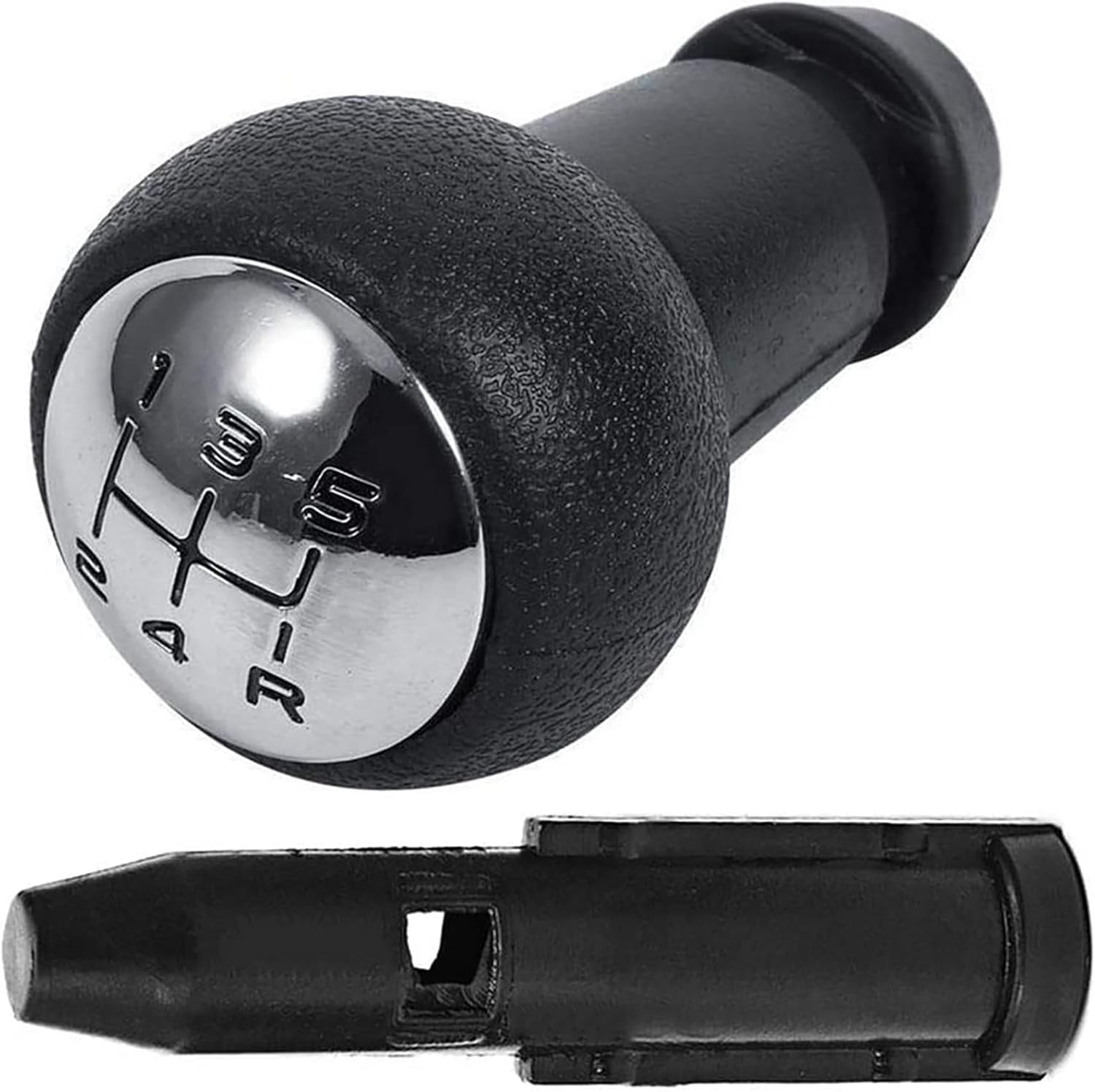 Pommeau De Levier De Vitesses Manuel 5 Vitesses Pour Peugeot 106 | 107 207 301 306 307 308 407 408 508 3008 1007 Pour CITROEN C2 C3 C4 Picasso - Noir Et Argent