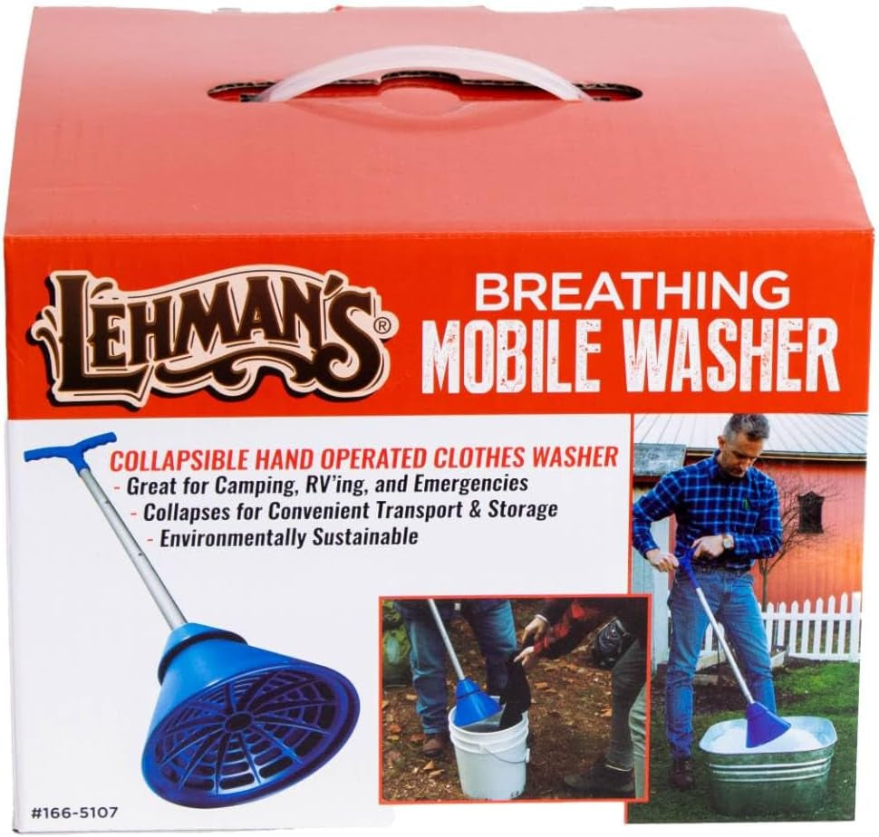 Lehman'S Plongeur Manuel De Lavage De Vêtements, Agitateur De Lavage Respiratoire Portable Pour Seau, Évier Ou Baignoire