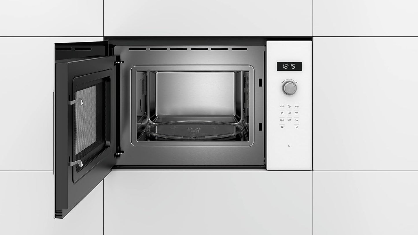 BFL554MW0 Série 6 - Micro-Ondes Intégrable - 59 X 38 Cm - 25 Litres - Blanc