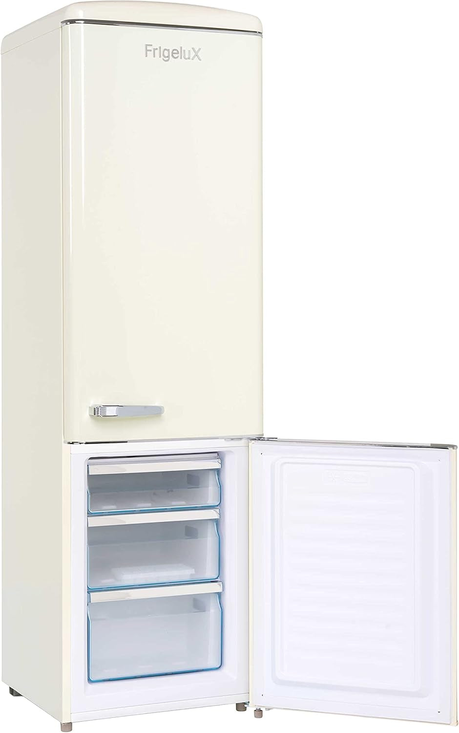 - Réfrigérateur Combiné Rétro CB255RCA++ - Réfrigérateur Congélateur 2 Portes - 255L Dont Congélateur 63L - Dégivrage Automatique, Pose Libre, Style Vintage - Crème