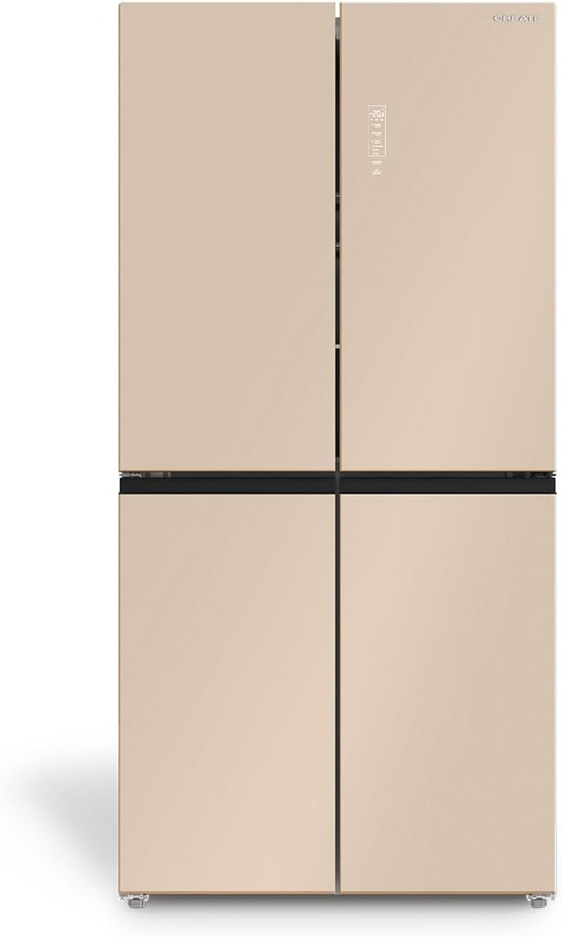 / FRIDGE STUDIO CROSS DOOR 503 / Réfrigérateur Style Cross Door 4 Portes 503L Sable / 85,3 X 69,8 X 177,5 Cm/No Frost, Care+, Antibactérien, Commande Tactile Électronique, 170W
