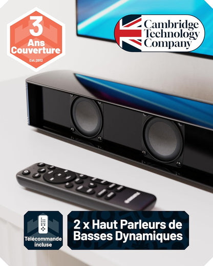 Barre De Son Home Cinema Sans Fil, Enceinte Pour Téléviseur SB80 | Barre De Son Avec Caisson De Basses Bluetooth 5.1 | HDMI Arc, Optique, AUX, USB Soundbar | Haut Parleurs TV | Support Mural