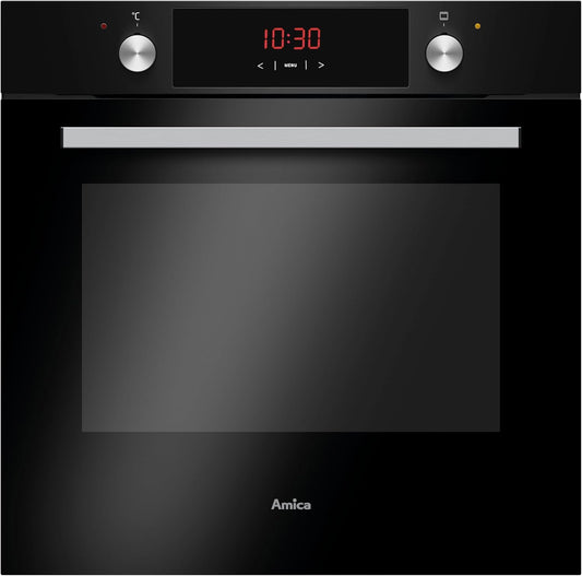 Amica EBX 943 610 SM EEK: a Einbau-Backofen, 77 L, Steamclean, Umluft, 9 Backofenfunktionen, Cooldoor3, Teleskopauszug, Matt-Schwarz