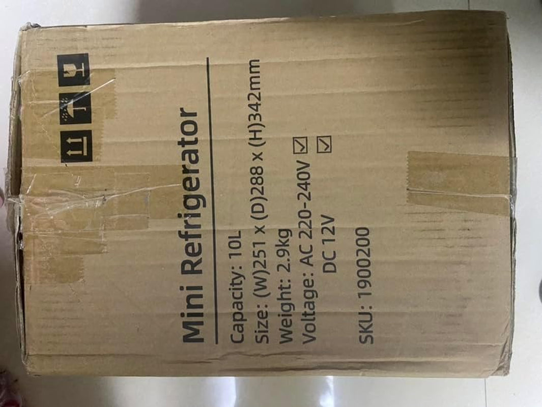 Mini Frigo De Chambre, Mini Réfrigérateur, 10L Petit Frigo, Refrigerateur Aliments, Boissons, Silencieux, Pour Cosmetique, Camping, AC/DC Frigo Voiture Portable Fonction Chaud/Froid