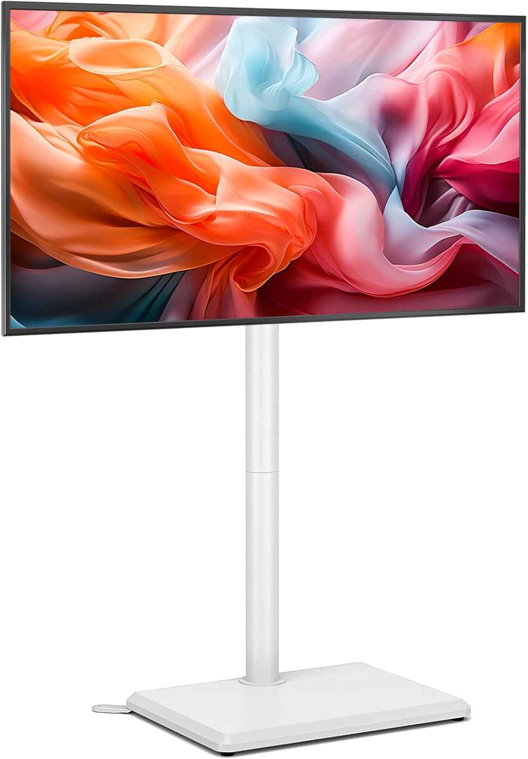 Support TV Au Sol Pour Téléviseurs De 32 À 60 Pouces, Support TV Haut Avec Pieds De Support, Support Tvs D'Angle Slim, Hauteur Réglable, Pivotant, Max VESA 400X400Mm Jusqu'À 40Kg
