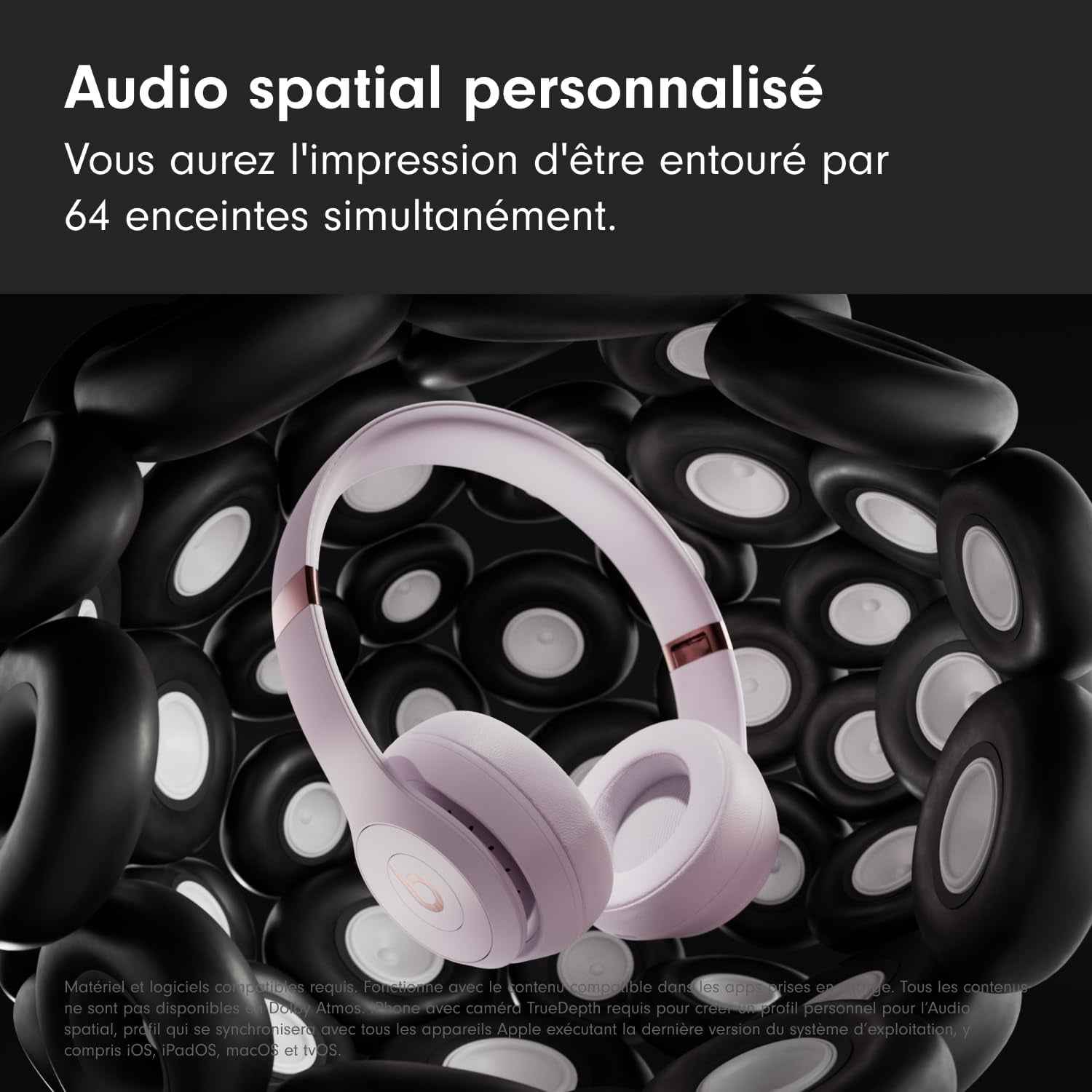 Solo 4 – Casque Supra-Auriculaire Sans Fil Bluetooth, Apple Et Android Compatible, 50 Heures D’Autonomie - Rose Pâle