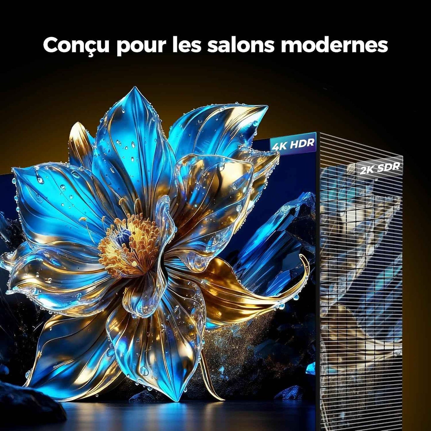 Smart TV 43 Pouces Téléviseur 4K UHD Google TV Écran Plat 60Hz MEMC | Image 4K HDR10, Dolby Vision, Son Immersif Dolby Atmos, Technologie MEMC Fluide, Chromecast Intégré, Google TV