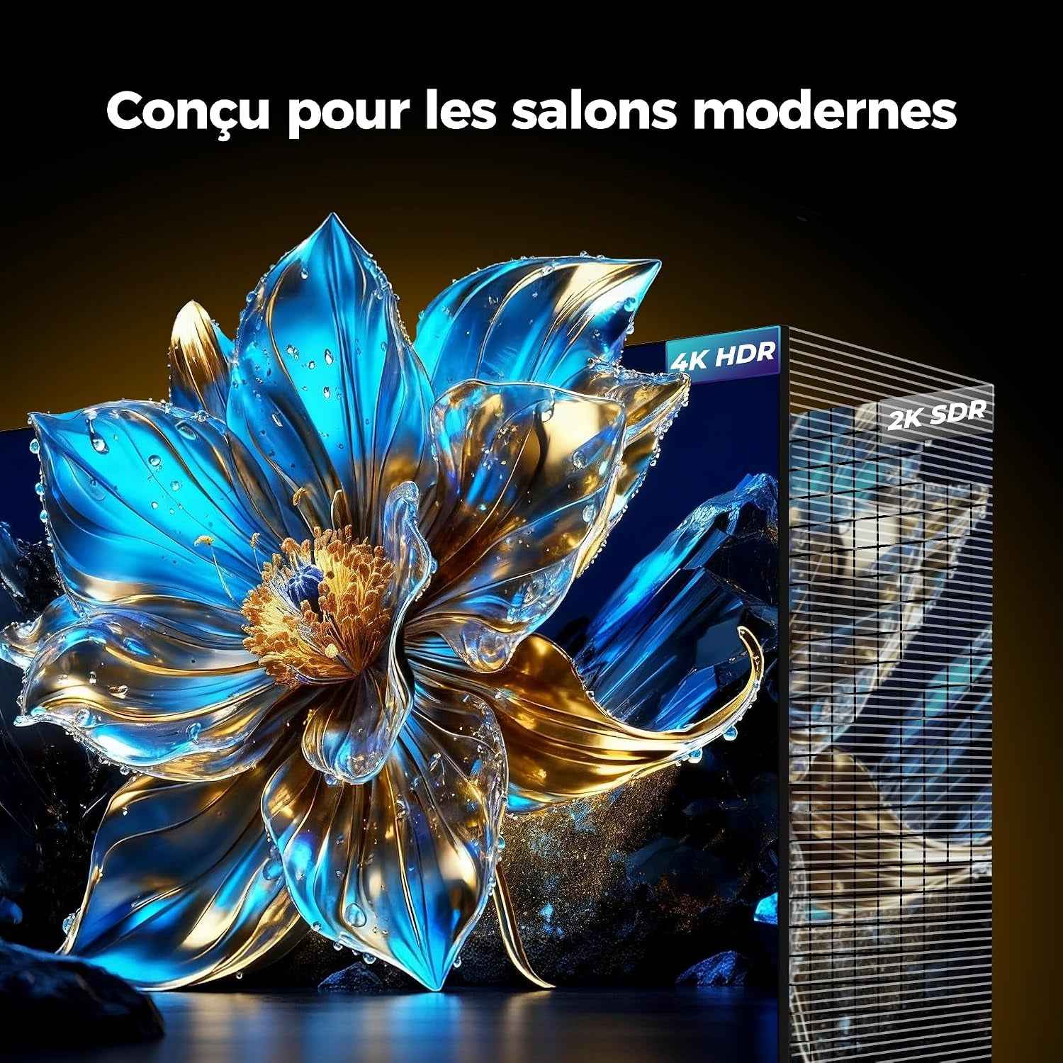 Smart TV 43 Pouces Téléviseur 4K UHD Google TV Écran Plat 60Hz MEMC | Image 4K HDR10, Dolby Vision, Son Immersif Dolby Atmos, Technologie MEMC Fluide, Chromecast Intégré, Google TV