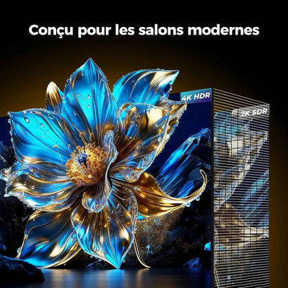 Smart TV 43 Pouces Téléviseur 4K UHD Google TV Écran Plat 60Hz MEMC | Image 4K HDR10, Dolby Vision, Son Immersif Dolby Atmos, Technologie MEMC Fluide, Chromecast Intégré, Google TV