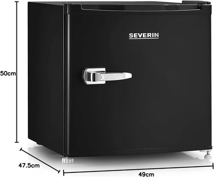 Réfrigérateur Bar Convertible Congélateur, Pose Libre, Largeur 47,4 Cm, 31 Litres, Classe Énergétique E, Look Rétro, Noir, GB 8880