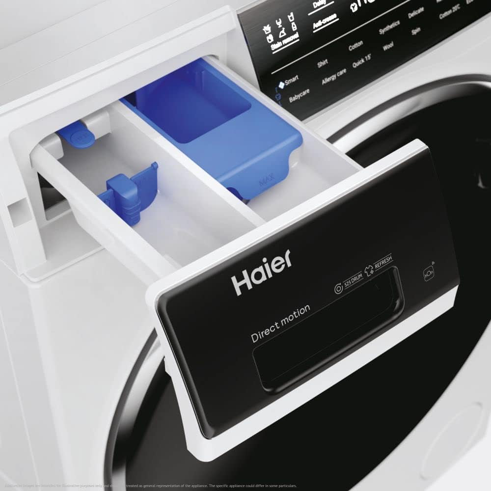 HW90-B14979TU1IT I-Pro Series 7 plus Slim Machine À Laver À Chargement Frontal 9 Kg, 1400 Tours, Libre Installation, Moteur Direct Motion, 14 Programmes, 60 X 44 X 85 Cm, Classe A, Blanc/Noir