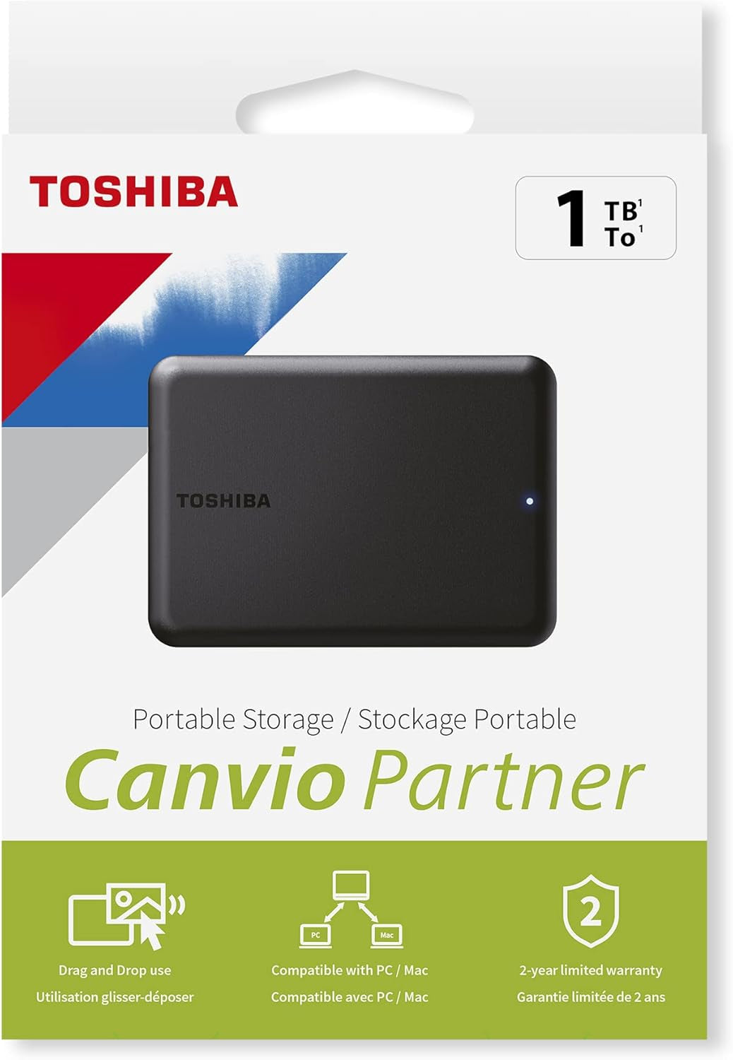 Canvio Partner 1TB - Disque Dur Externe Portable 2,5'', USB 3.2, Compatible Mac Et Windows. (HDTB510EK3AB)