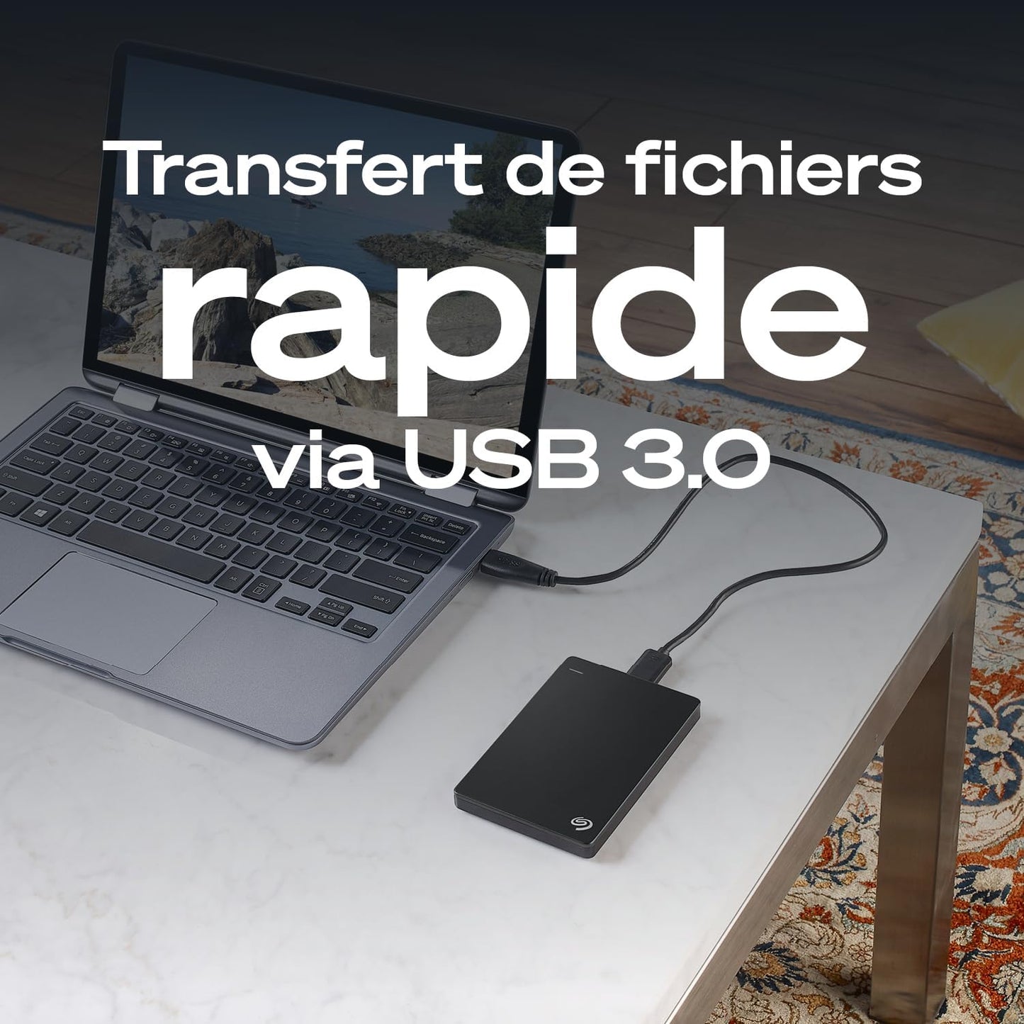 1Todisque Dur Portable | USB 3.0 (STGX1000400) | Stockage HDD Quotidien. Sauvegarde Plug-And-Play. Windows & Macos. Essai Adobe CC. Garantie 2 Ans + Rescue