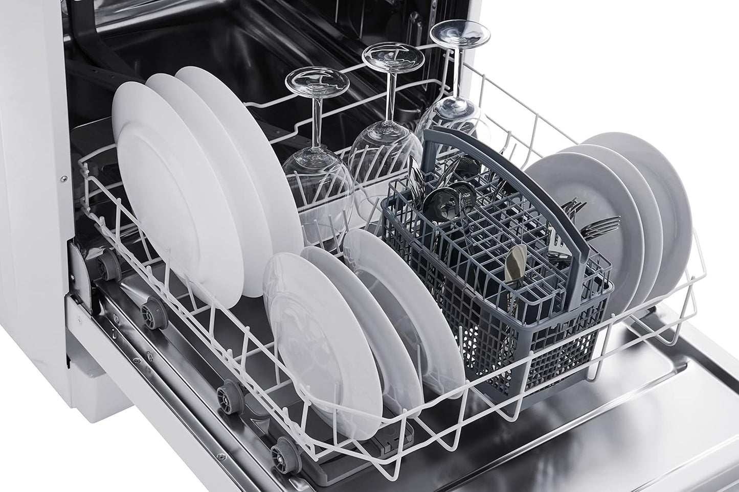 Respekta Lave-Vaisselle Autonome 60 Cm Blanc / Lave-Vaisselle Avec Panier À Couverts Flexible / 5 Programmes / Départ Différé / 12 Couverts / GSPS60V / Silencieux 52 Db