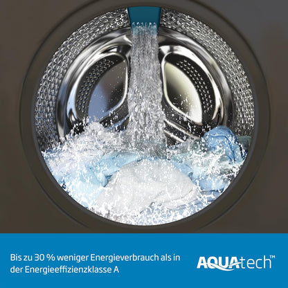 Beko B5WFU58418W Machine À Laver Automatique Avec Indicateur De Temps Restant Et Essorage 8Kg 1400 Tr/Min Bluetooth Fonction Vapeur Hygiénique + Hypoallergénique Lavage Rapide Avec Aquatech Blanc