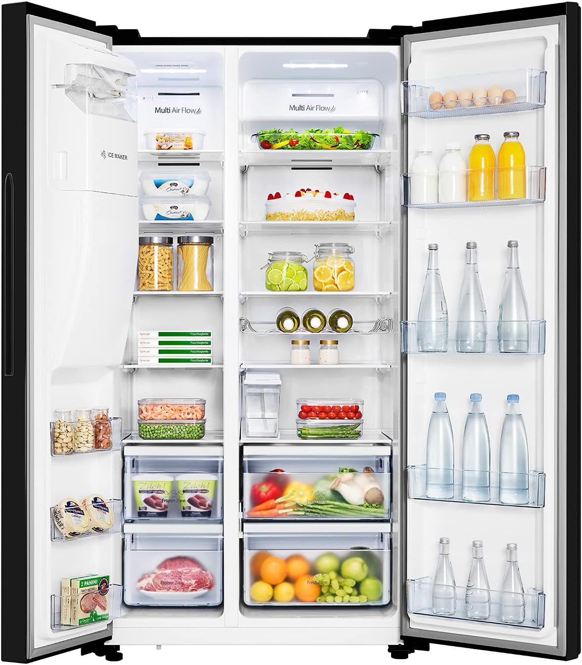 Hisense RS694N4TFE Frigo Américain Autoportante 562 L E Noir