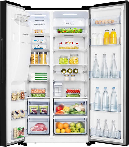 Hisense RS694N4TFE Frigo Américain Autoportante 562 L E Noir