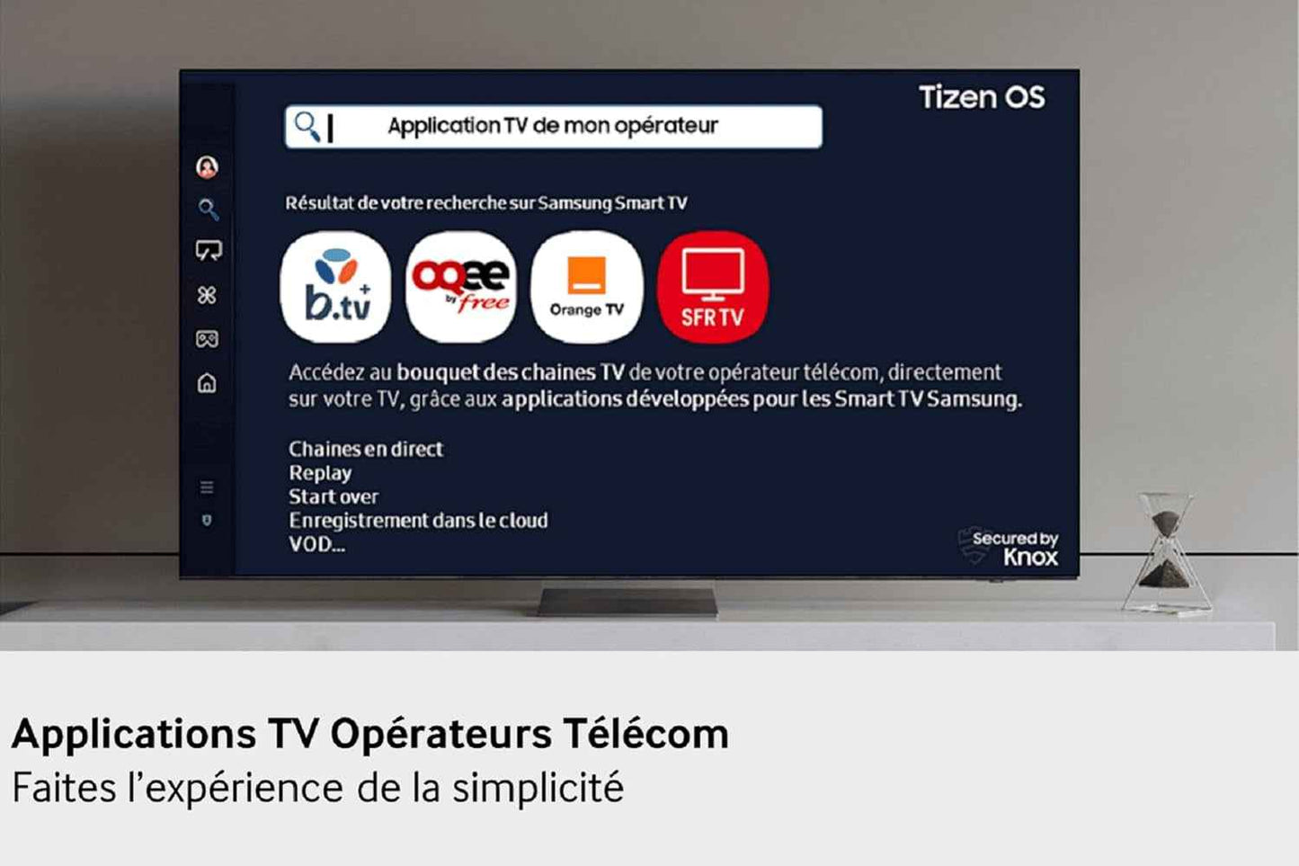 TV 85 Pouces Crystal UHD 85U8075F 4K Smart TV, Bluetooth, Wifi, Airplay, Crystal Processor 4K, HDR, Q-Symphony, Knox Security, Gaming Hub, Bixby, Applications Opérateurs Intégrées