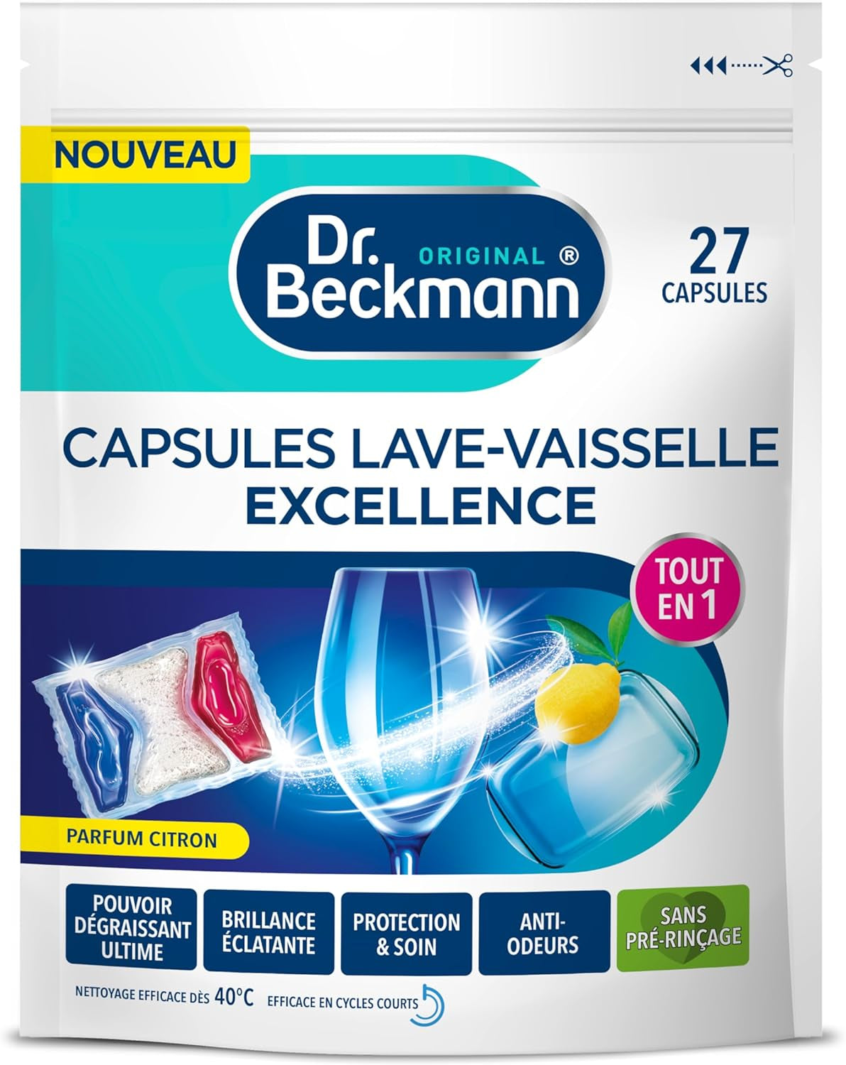 Capsules Lave-Vaisselle EXCELLENCE - Tout En 1 - 27 Capsules