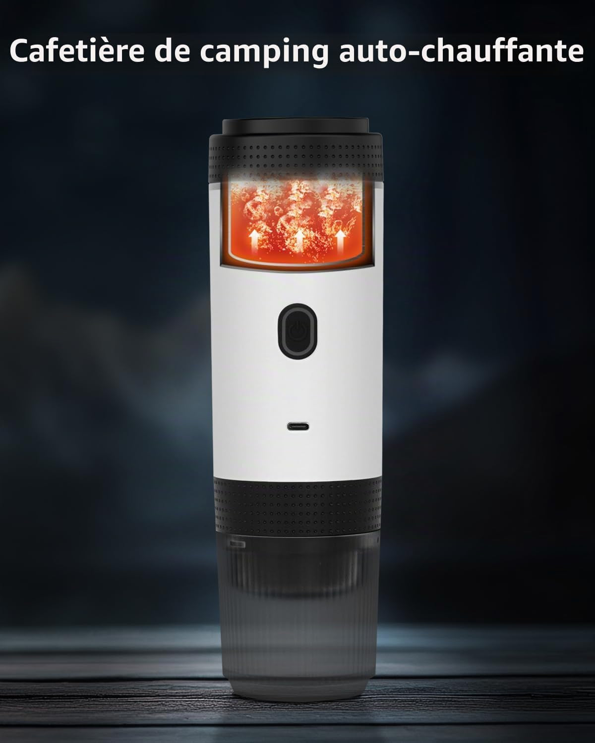 Machine À Expresso Électrique Portable, Cafetière De Voyage Pour Le Camping, Cafetière À Piles Compatible Avec Le Café Moulu Et Les Capsules NS, Blanche