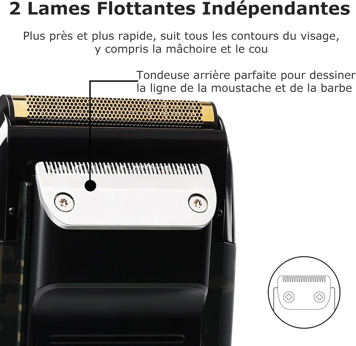 2027 Rasoir À Grille Pour Homme Sans Fil, Affichage LED, Tête Chauve | Rasoir Électrique Pour Tête Chauve Shaver Homme Sans Fil Avec Affichage LED Cadeau Pour La Fête Des Pèr