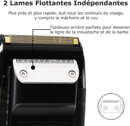 2027 Rasoir À Grille Pour Homme Sans Fil, Affichage LED, Tête Chauve | Rasoir Électrique Pour Tête Chauve Shaver Homme Sans Fil Avec Affichage LED Cadeau Pour La Fête Des Pèr