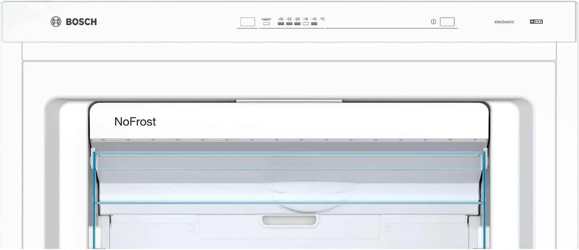 Bosch GSN58VWEV Série 4 - Congélateur, Pose-Libre, No Frost, Vario Zone | 191 X 70 Cm, Blanc, 366 L, Technologie Intelligent Inverter, Technologie Multi Airflow, Tiroir De Congélation XXL Big Box