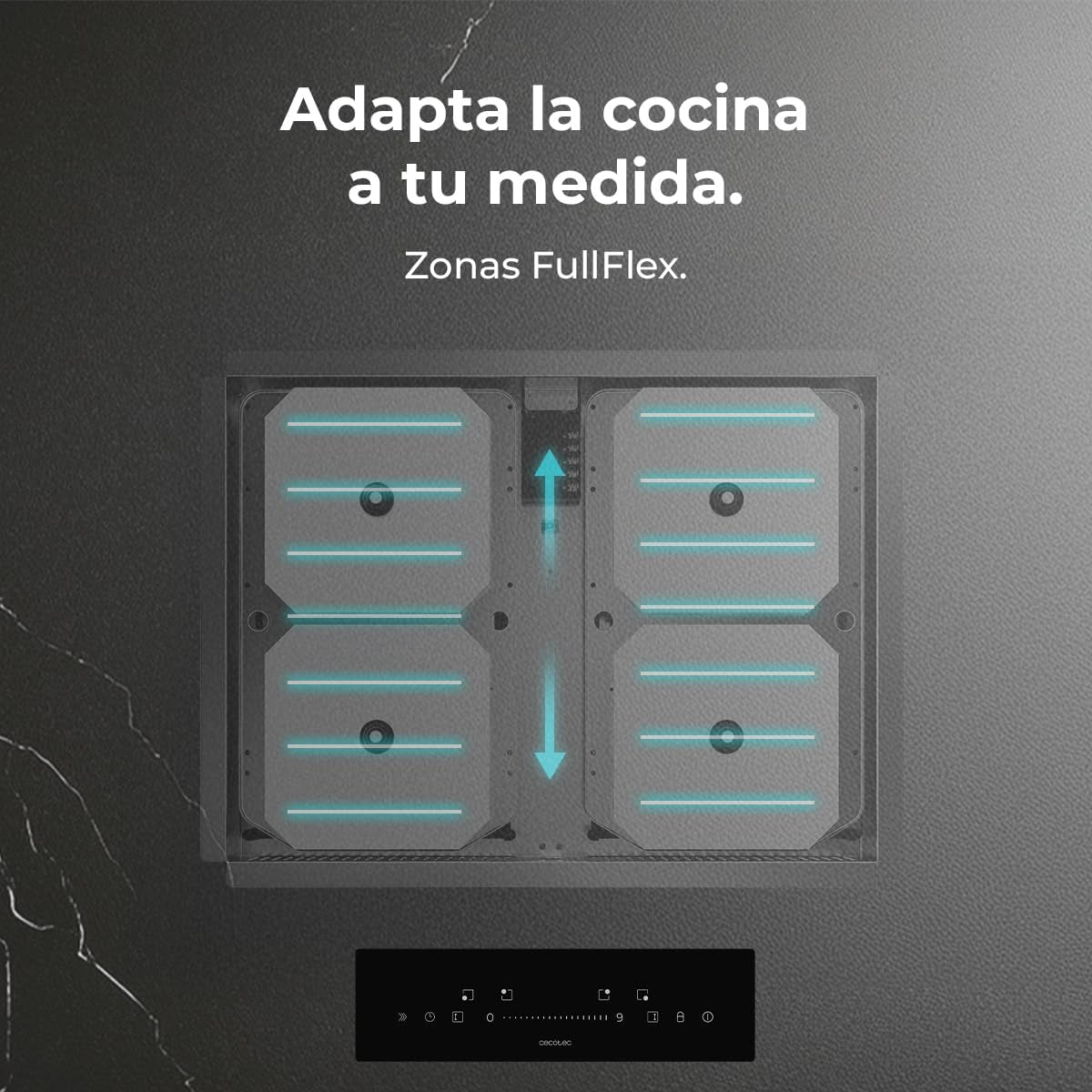 Plaques Invisibles Induction Bolero Squad I 4300 Invisible Fullflex | Puissance 7200 W, Télécommande Avec Slider, 4 Foyers Individuels Ou 2 Zones Flex, 9 Niveaux De Puissance, Fonction Booster