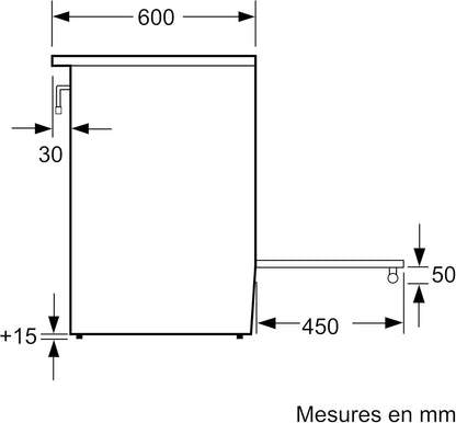 HXS79RJ50 Série 6 - Cuisinière Indépendante À Gaz Et Four Électrique - Pyrolyse - 63L - Inox