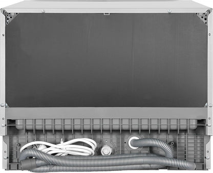 Exquisit GSP206-030D Tischgeschirrspüler, 55 Cm Breit, 6 Maßgedecke, 7 Programme, Startzeitvorwahl, Besteckkorb, Silber